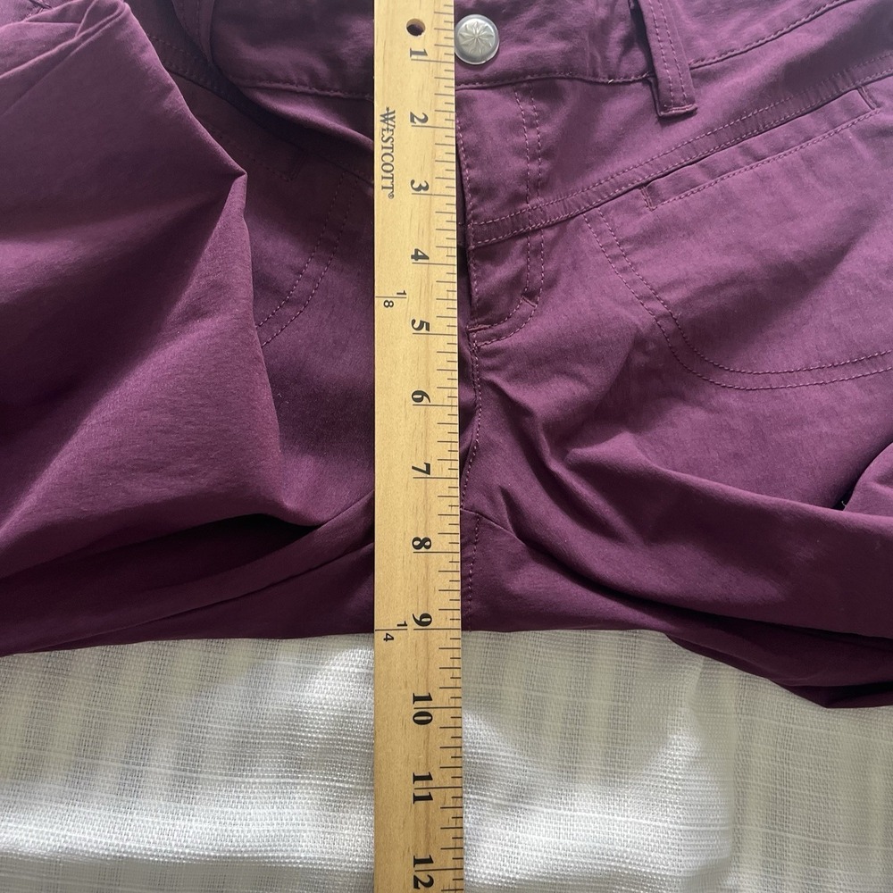 Athleta Cargo Pants Burgundy Women Size 6 Midrise Bootcut Hiking Outdoor Zip - Picture 7 of 8